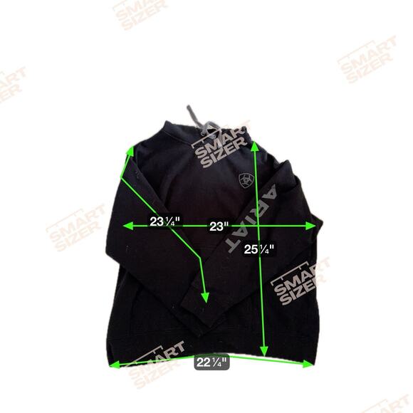 Ariat Sleeve Logo Hoodie Men 2XL Black Pullover Sweatshirt Country Rodeo Cowboy - Picture 7 of 8